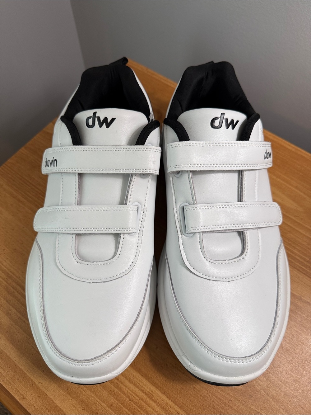Diawin Men’s White Velcro Slip-On Sneakers - Extra Wide